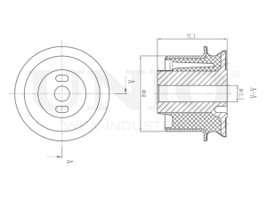 Front rear longitudinal arm silent block photo