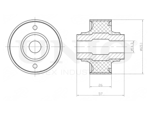 Rear front lower control arm silent block photo