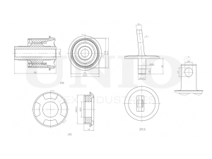 Front rear lower control arm silent block photo