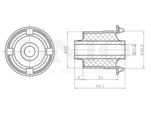Inner front upper control arm silent block photo