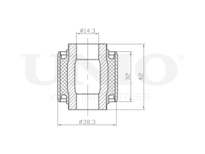 Inner rear transverse link silent block photo