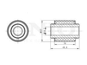 Rear lower transverse control arm bushing photo