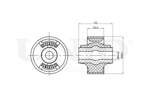 Rear front lower control arm bushing photo