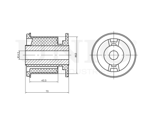 Front rear lower control arm bushing photo