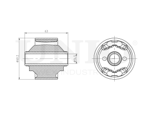 Rear front lower control arm bushing photo