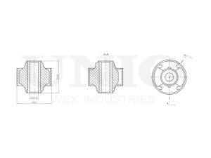 Rear front lower control arm silent block photo