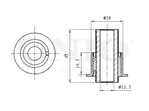 Front subframe arm bushing photo