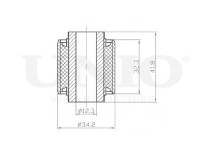 Outer rear transverse control arm silent block photo
