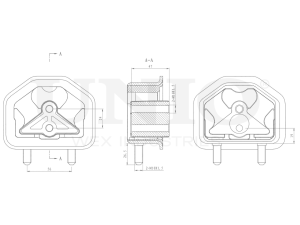 Engine mount front right photo