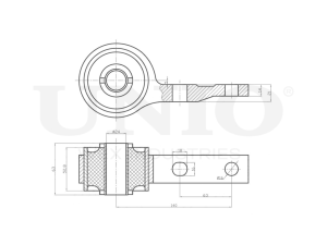 Rear front lower control arm silent block photo