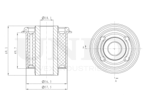 Rear front lower control arm silent block photo