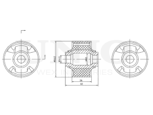 Rear front lower control arm silent block photo
