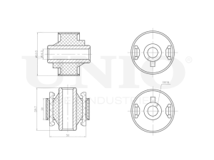Rear front lower control arm silent block photo