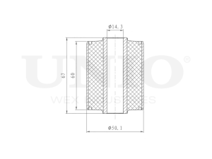 Rear leaf spring silent block photo
