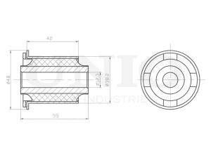 Rear front lower control arm silent block photo