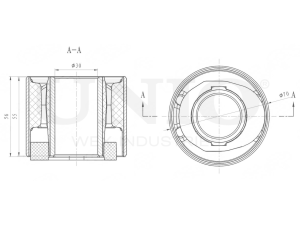 Rear front lower control arm silent block photo