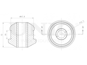 Front longitudinal control arm silent block photo