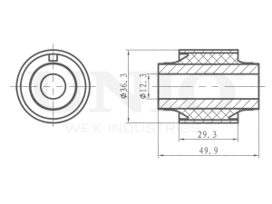 Rear steering knuckle silent block photo