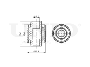 Rear lower transverse control arm bushing photo