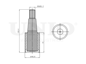 Rear outer front lower control arm bushing photo