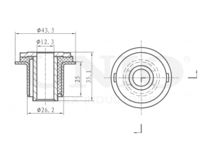 Steering rack silent block photo