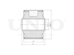 Rear front lower control arm silent block photo
