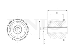 Inner front upper control arm silent block photo