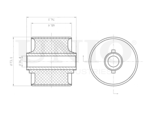 Rear longitudinal control arm silent block photo
