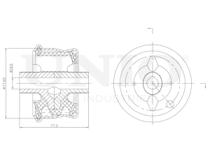 Rear front lower control arm silent block photo