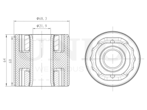 Rear front lower control arm silent block photo