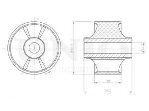 Rear front lower control arm silent block photo