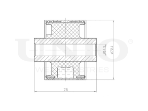 Rear front lower control arm silent block photo