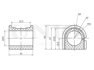 Front stabilizer bushing photo