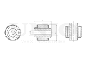 Rear front lower control arm silent block photo