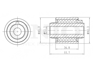 Outer rear lower control arm silent block photo