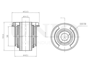 Front lower control arm silent block photo