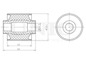 Inner rear longitudinal control arm silent block photo