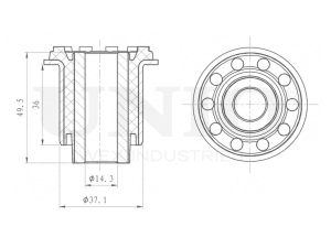 Front lower control arm silent block photo