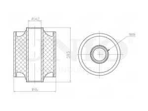 Rear control arm silent block photo