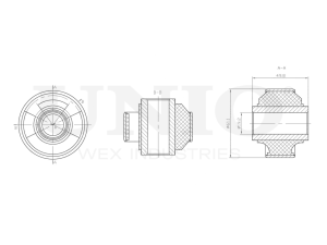 Rear front lower control arm silent block photo