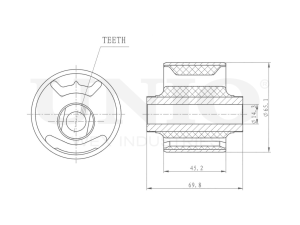 Rear longitudinal link silent block photo