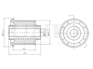 Front lower control arm silent block photo