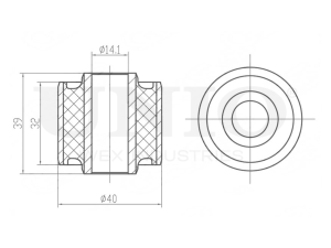 Front shock absorber silent block photo