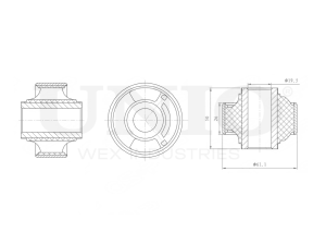 Rear front lower control arm silent block photo