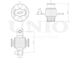 Rear left longitudinal control arm silent block photo