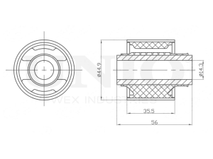 Front differential silent block photo