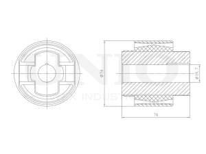 Rear front lower control arm silent block photo