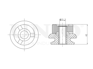 Rear shock absorber mount bushing photo