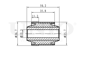 Rear upper transverse control arm bushing photo