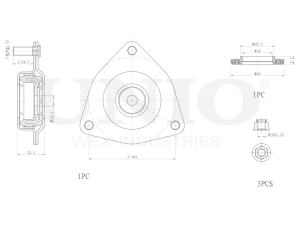 Front shock absorber mount kit photo